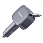 شاحن سيارة Anker USB-C (شاحن سيارة سريع فائق الصغر من النوع C بقوة 75 واط مع كابل قابل للسحب مدمج)