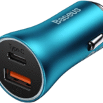 Baseus Golden Contactor Max Dual Fast Car Charger U+C 60W Blue